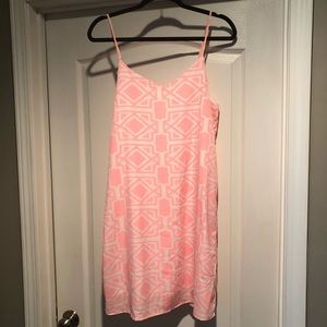Alya pink and white spaghetti strap dress!
